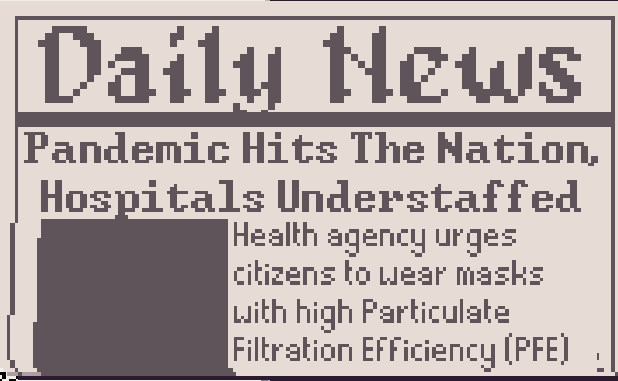 The resulting news article in-game